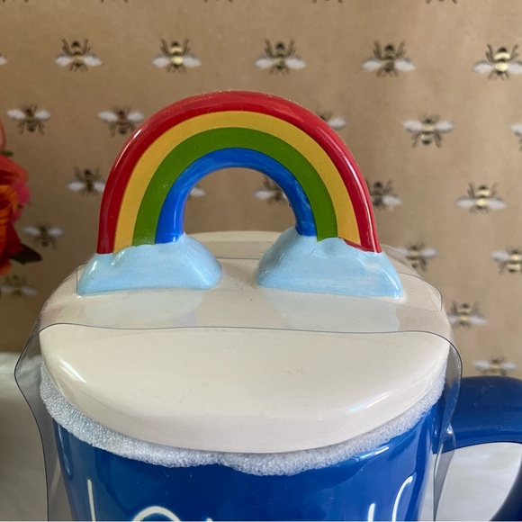 Rae Dunn LOVE IS BLIND Mug With Rainbow Topper - Picture 3 of 5